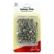 Nickel Plated Safety Pins, 150 pcs, Size 2